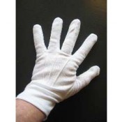Witte handschoenen kort