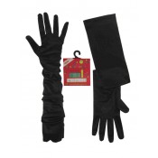 Lange zwarte handschoenen 56 cm
