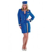 Stewardess blauw luxe