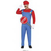 Super Loodgieter Kostuum Rood