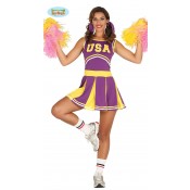 Cheerleader Pakje Paars-Geel USA