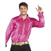 Roze Discoblouse met Ruches