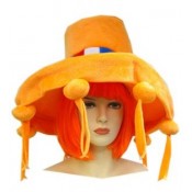 Oranje hoed met tassels