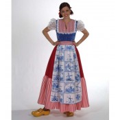 Hollandse jurk lang Delfts Blauw