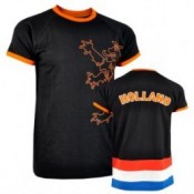 Zwart Holland retro shirt met Leeuw