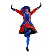 Zwarte Piet Dame Madrid Rood-Blauw