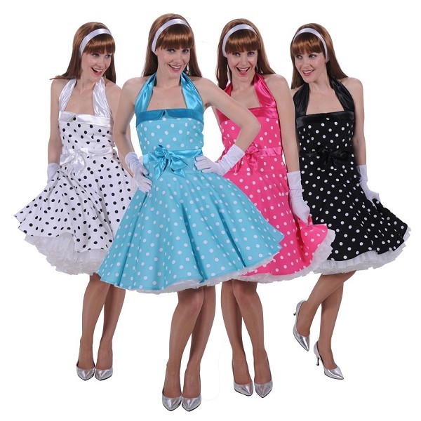 Implementeren Vervagen Tegenstrijdigheid Rock and Roll jurk roze-wit ☆ Groot aanbod van feestkleding en feest  artikelen ☆